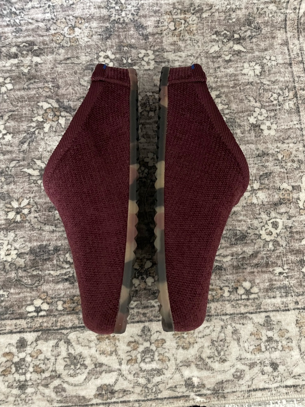 Rothy’s Casual Clog Revelvet Syrah Size 8 Burgundy Velvet - Picture 5 of 13